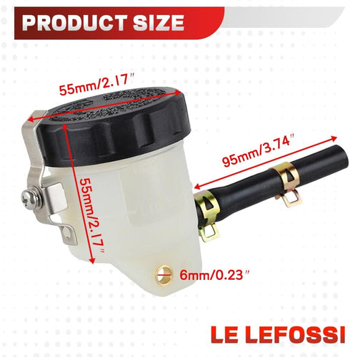 Universal Motorcycle Front Brake Master Cylinder Brake Pump Tank Oil Cup Fluid Bottle Reservoir Aftermarket Part compatible with/for Kawasaki NINJ...