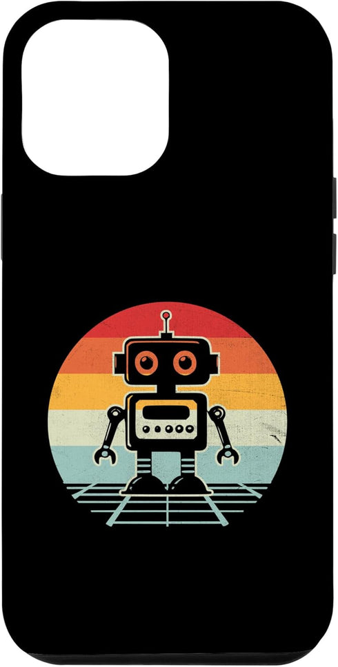 iPhone 15 Pro Max Retro Sunset Robot Robotics Engineer Robotic Engineering Case...