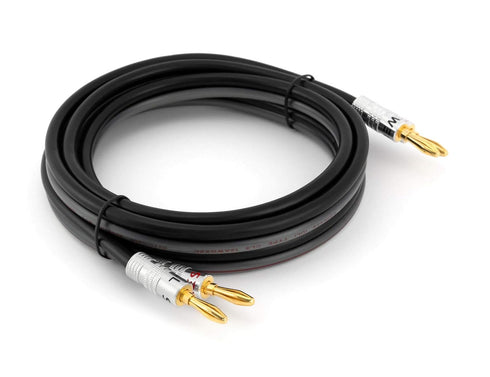 Silverback Speaker Wire by Sewell, 12 AWG, with Silverback Banana Plugs, OFC, 259 Strand Count, 3 ft...