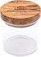 Berard Glass Storage Jar with Olive Wood Lid, 13.5-Ounce Brown...