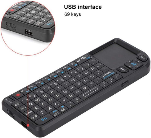 2.4G Pocket Mini Keyboard Mini USB Keyboard with Touchpad Mouse for Windows 2000 / XP/Vista / 7 / OS 10.x...