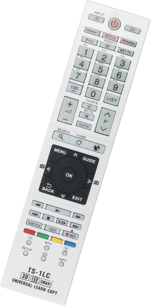TS-1LC Universal Replacement Remote Control fit for Toshiba TV 19AV615DB 26AV615DB 32AV615DB 37AV616DB 32AV633DB 42AV635DB 32AV636DB 42HL800A 32L1...