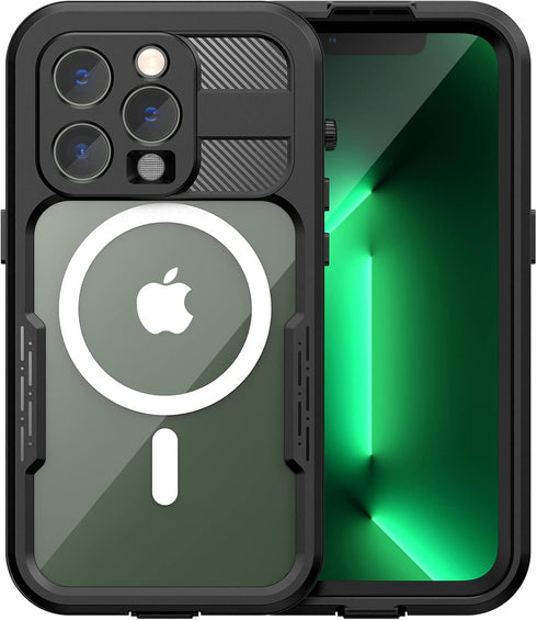 for iPhone 14 Pro Case Waterproof, Built-in Screen Protector Full-Body Rugged Sealed Cover Shockproof Dustproof Waterproof Case for iPhone 14 Pro ...