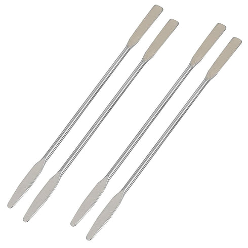 4 PCS Stainless Steel Lab Spatula, Mini Double Ended Micro Spoon, Laboratory Micro Spatula, Round & Tapered Arrow End, 6" Length...
