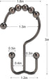 Shower Curtain Hooks, Goowin Shower Curtain Rings, Stainless Steel Shower Curtain Hooks Rust Proof Free Sliding Double Shower Hooks for Curtain, S...