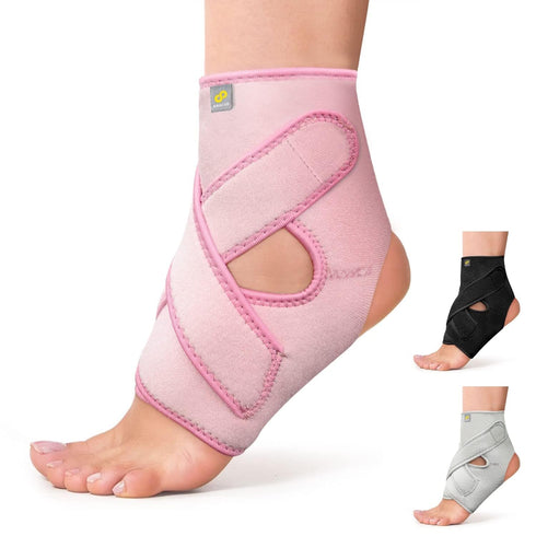 Bracoo Ankle Support Brace For Men & Women, Adjustable Compression Sleeve Strap Wrap, Sprain, Arthritis, Pain Relief, Sports Injuries and Recovery...