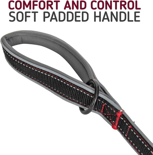 Leashboss 6ft Dog Leash | Ultra Comfort Double-Thick Soft Padded Handle | Reflective Leash for Large Dogs, Medium Dogs | Heavy Duty Leash for Larg...