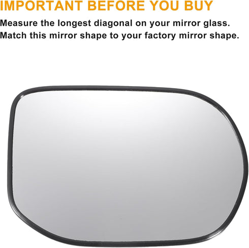 X AUTOHAUX Car Rearview Right Passenger Side Mirror Glass Replacement W/Backing Plate Non-heated White Glass for Honda Civic 2006-2011...