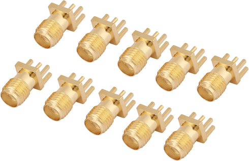 10Pcs SMA Female Jack Connector Brass PCB Clip Mount SMA Female Base...