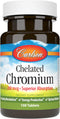 Carlson Chelated Chromium 200 mcg Superior Absorption - Healthy Metabolism Energy Production & Optimal Wellness - 100 Tablets...