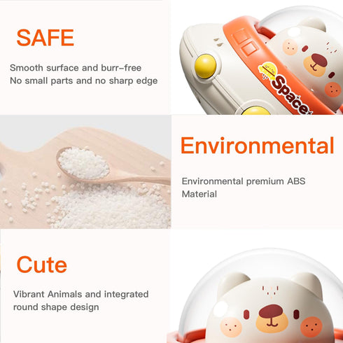 Animal Car Toy for Toddlers 1-3, Baby Toy Car for 1 2 3 Year Old Girl & Boy Space Theme Infant Car Toy for Christmas First Birthday Gift Preschool...