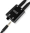 3.5mm Stereo Audio Switcher?1 in 2 Out /2 in 1 Out? with 3.5mm Audio Cable, 2 Ports AUX Audio Speaker Selector for PC Phone Laptop Headphone...