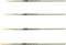 ZEM Brush Golden Taklon Multi Media Long Liner Artist Brush Set 20/0, 10/0, 5/0, 0...