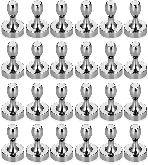 BTLIN Small Fridge Magnets Strong, Mini Metal Magnetic Push Pins for Kitchen Refrigerator Magnetic Board Whiteboard Office 24Pack...
