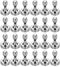 BTLIN Small Fridge Magnets Strong, Mini Metal Magnetic Push Pins for Kitchen Refrigerator Magnetic Board Whiteboard Office 24Pack...