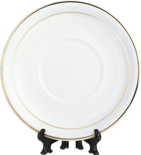 Boao 24 Pieces Plastic Easel Plate Display Stands Holders Picture Easel at Weddings, Home Decoration (Black, 3 Inch)...