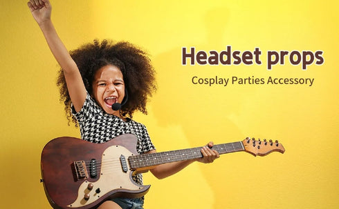 Fake Headset, Rockstar Costume Cosplay Accessories for Men and Women, Hippie Singer Headphone Props Birthday Party Supplies Halloween for Kids and...