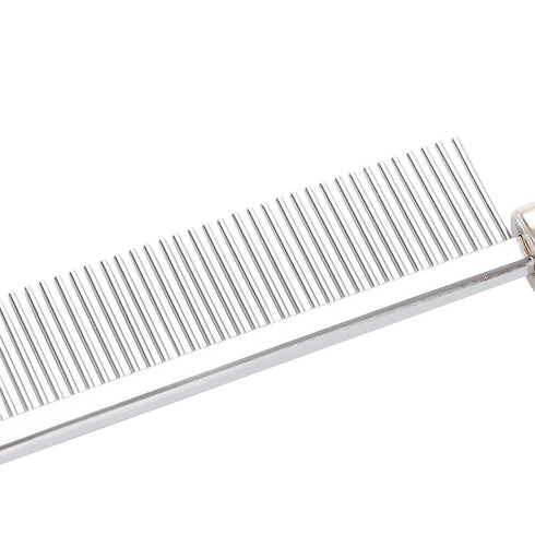 2Pcs Dog Cat Comb Grooming Comb with Wooden Handle Stainless Steel Teeth,Pet Grooming Slicker Brush, Open Knot Pet Hair Trimming for Dog Cat...