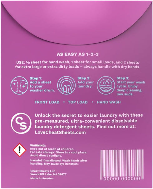 Laundry Detergent Sheets Gentle Travel Packs Sea Spray - 10 Sheets (10 Loads) - Travel Friendly - Liquidless and Powderless - Eco-Friendly - Formu...