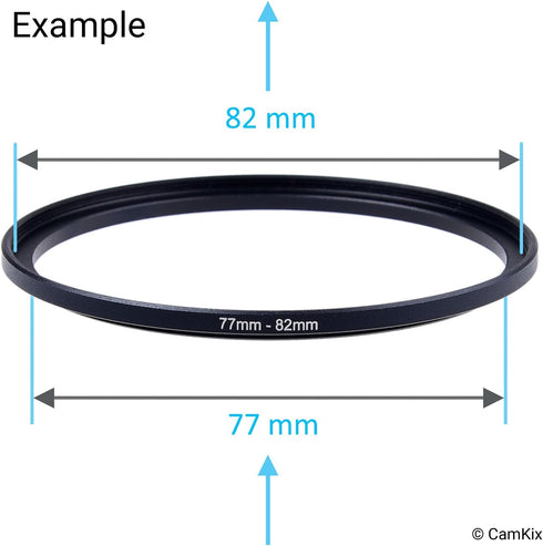 Step Up Lens Filter Adapter Rings - Set of 9 - Allows You to Fit Larger Size Lens Filters on a Lens with a Smaller Diameter - Sizes: 37-49, 49-52,...