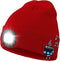 Bluetooth Beanie with Light, Unisex USB Rechargeable LED Headlamp Hat with Headphones, Built-in Speakers & Mic Winter Knitted Night Lighted Music ...