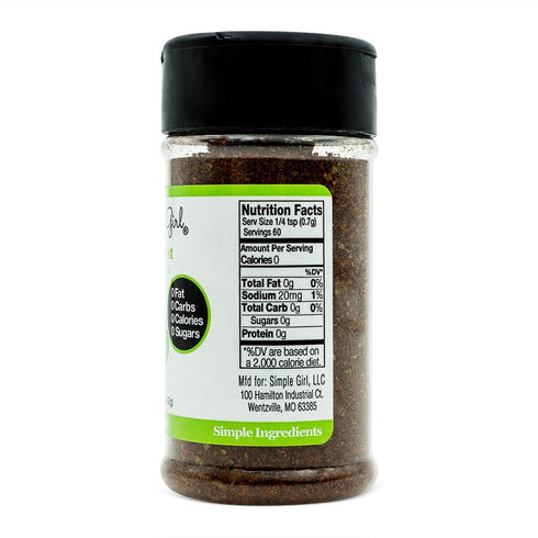 Simple Girl Southwest Seasoning - Sugar Free - Natural Herbs and Spices - Carb Free - Gluten Free - MSG Free - Diabetic Friendly - Compatible With...