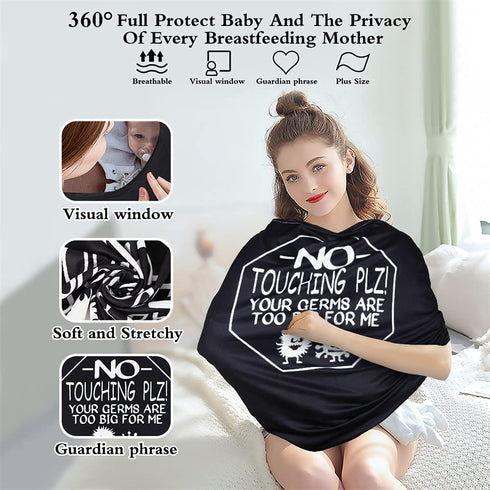 Metplus Car Seat Covers for Babies, Metplus Infant Carseat Canopy Nursing Breastfeeding Cover, Stretchy Carrier Cover for Stroller Shopping Cart, ...