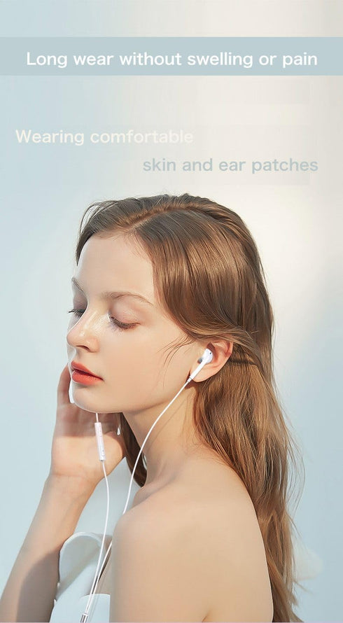 Original Wired Headphone Noise Canceling HiFi Headphone Jack in-Ear Built-in Microphone with Remote Control Support Smartphone Call Volume Adjustm...