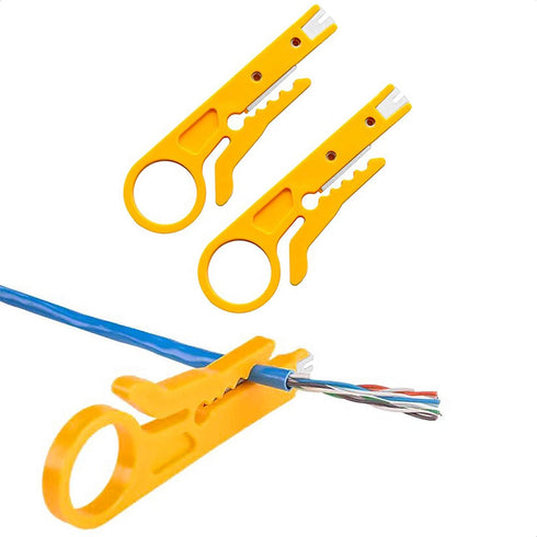Mini Wire Stripper 3 Pack Network Wire Stripper Punch Down Cutter for Network Wire Cable, RJ45/Cat5/CAT-6 Data Cable, Telephone Cable and Computer...