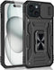 for iPhone 15 Plus Case, Shockproof Phone Case & Sliding Camera Cover & Ring Holder Kickstand with Screen Protector for Apple iPhone 15 Plus (6.7"...