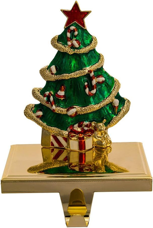 Kurt Adler Zinc Christmas Tree Stocking Holder Decor...