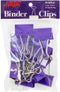 JAM PAPER Colorful Binder Clips - Large - 1 1/2 Inch (41 mm) - Purple Binderclips - 12/Pack...