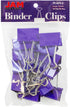 JAM PAPER Colorful Binder Clips - Large - 1 1/2 Inch (41 mm) - Purple Binderclips - 12/Pack...