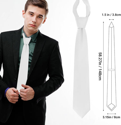 Black Ties For Men Solid Pure Color Tie 3.15" (8CM) Formal Necktie for Men in Gift Box...
