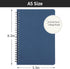 EUSOAR Students Ruled Spiral Notebook, A5 1pack 5.5"x8.3" 160 Pages Hardcover Lined Travel Writing Notebooks Journal, Memo Notepad Sketchbook, Stu...