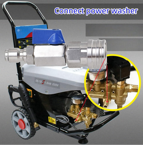 High Pressure Washer Ball Valve Kit - Stainless Steel Ball Valve?3/8" Quick Connect Fittings, 4500 PSI Power Washer Hose Accessories...