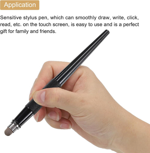 MECCANIXITY Stylus Pens for All Capacitive Touch Screens 2 in 1 Fine Point Disc & Fiber Tips Universal Capacitive Pen Sensitivity, Black...