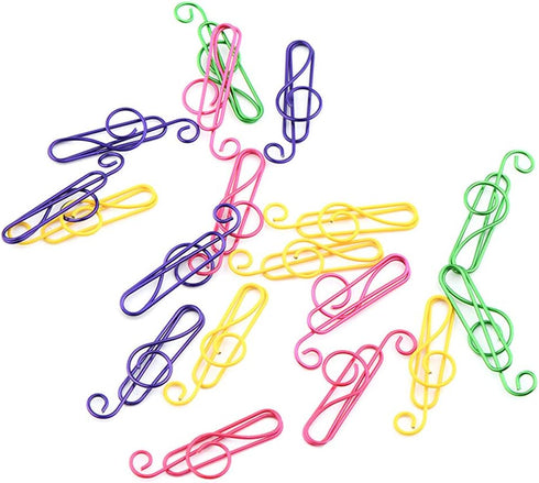 50 Pieces Music Paper Clips Musical Notes Clips Note Style Paper Clips Holders Clamps for Desk Bookmark Office School...