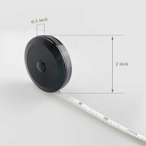 Tape Measure for Body Measuring, 60 inch Measuring Tape for Body Measurements, Double Scale Soft Tape Measure, 2PCS Retractable Fabric Tape Measur...