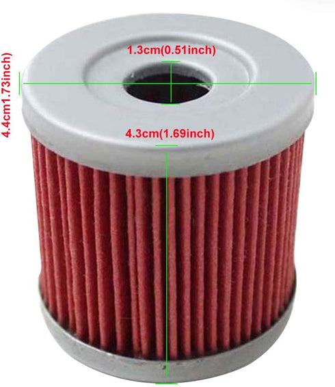 HIFROM Pack of 5 Oil Filter Replacement for Suzuki DRZ400E DRZ400S DRZ400SM 2000-2013 Replace HF139 & KN139...