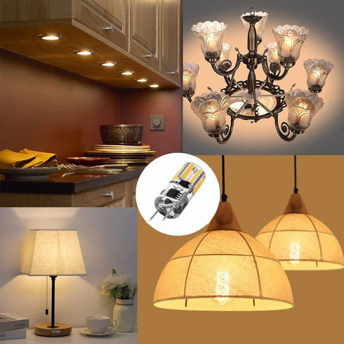 Dimmable G8 LED Bulb 2W Warm White 20W Halogen Bulbs Equivalent Bi-Pin Base 120V T4 JCD Type Under Cabinet Puck Lighting Replacements,10 Pack...