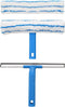 Window Cleaning Combo(12IN), Silicon Window Squeegee + Microfiber Glass Wiper, Professional Window Cleaner for Bathroom, Shower, Car, Glass...