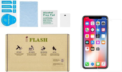 IFLASH iPhone XS MAX, iPhone 11 Pro Max Glass Screen Protector, (2 Pack) Crystal Clear Tempered Glass Screen Protector for Apple iPhone 11 Pro Max...