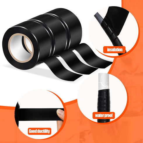 Amylove 2 Roll Self Fusing Silicone Tape Waterproof Tape for Leaks Rubber Tape 1in(W) x10ft(L) Pipe Repair Insulation Tape for Sealing Heavy Duty ...