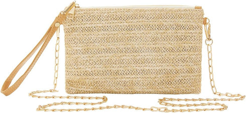 Straw Purse Crossbody Bags for Women Summer Purses Handbags Beach Straw Clutch Wristlet Wallets...