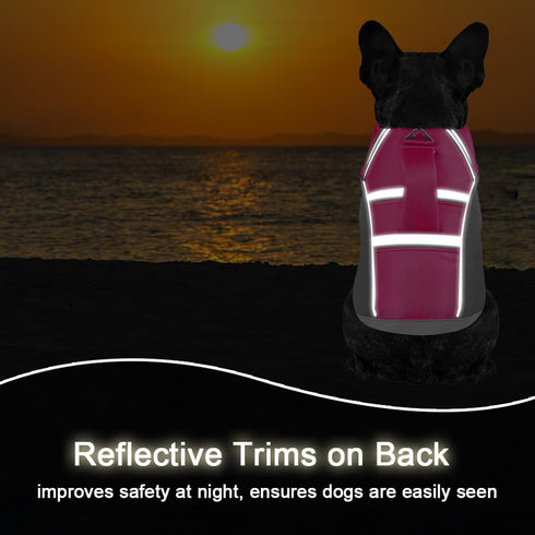 Dog Life Jacket, Reflective & Adjustable Dog Life Vest for Swimming & Boating, Ripstop Pet Safety Vest with Rescue Handle, High Buoyancy Dog Life ...