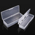 2 Pcs Plastic Transparent Multifunctional Rectangular Storage Box Nail Art Tool Box Office Supplies Organizer Manicure Tool Box...