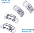 Hose Clamp Fasteners Only, All 304 Stainless Steel Screw Worm Clamp Fasteners for DIY Large Adjustable Worm Drive Hose Clamp Kit Metal Strapping, ...