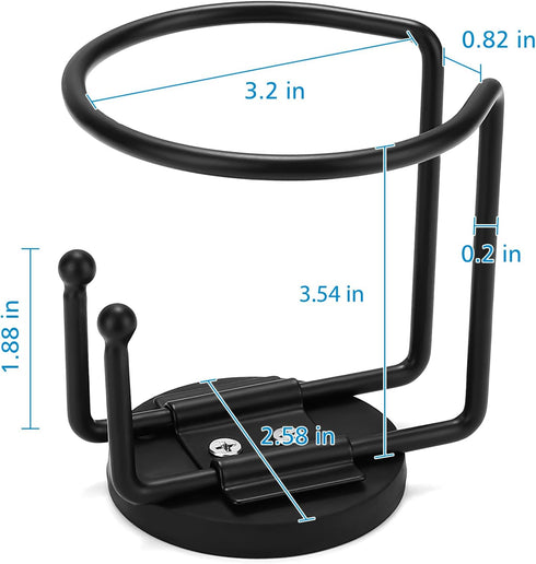 1 Pack Magnetic Cup Holder, SUS 304 Stainless Steel Magnetic Cup Caddy, Magnetic Drink Holder for Tractor Mower School Bus Refrigerator, Vertical ...