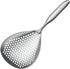 Large Stainless Steel Strainer with Comfort Handle and Hanging Holes,Food Grade Filter Spoon Solid Stainless Steel Strainer Skimmer Ladle for Kitc...